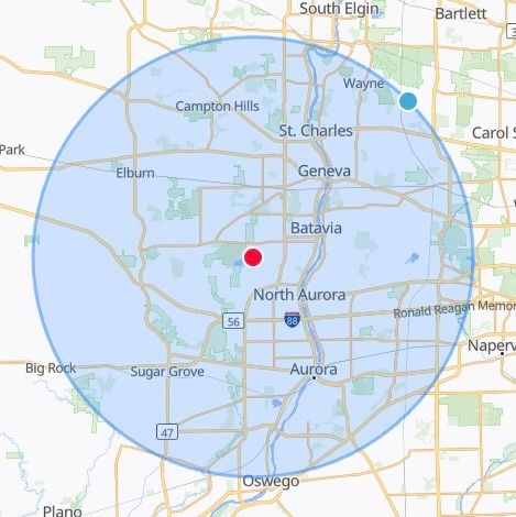 Delivery Radius Map